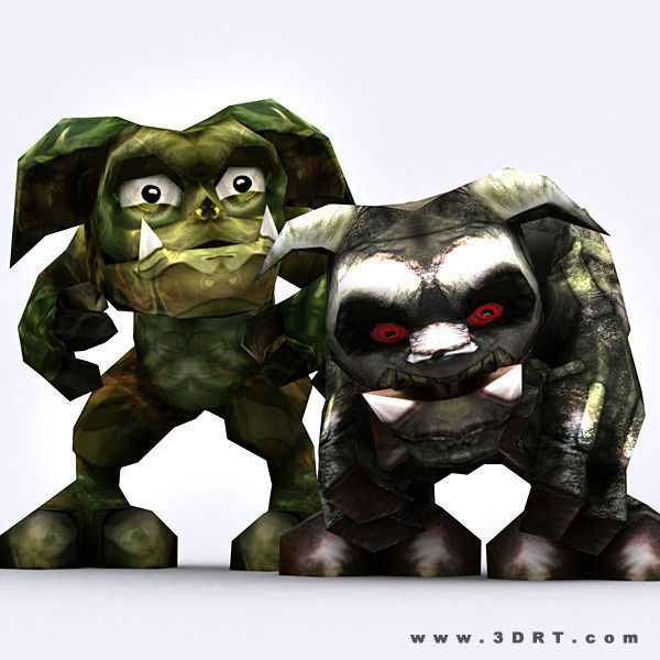 3DRT - Fantasy Gremlins Low-poly 3D model_8