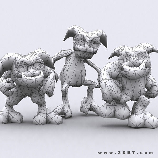 3DRT - Fantasy Gremlins Low-poly 3D model_24