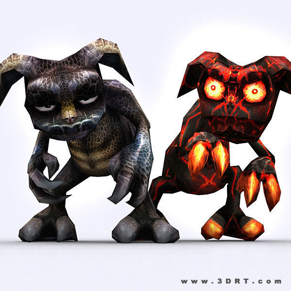 3DRT - Fantasy Gremlins Low-poly 3D model_5