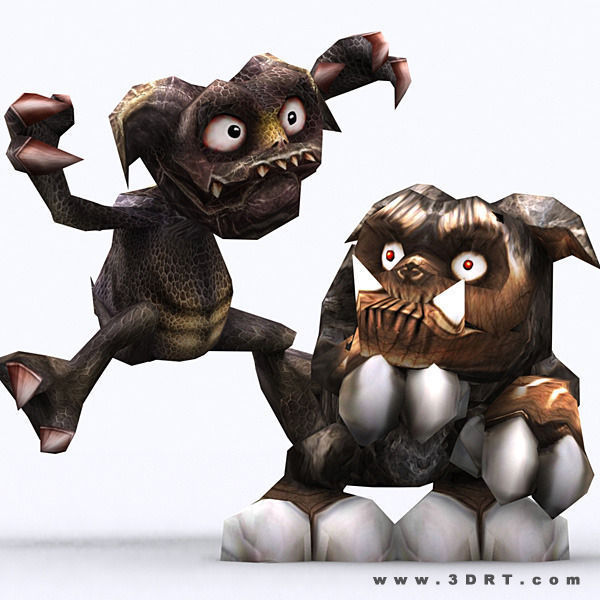 3DRT - Fantasy Gremlins Low-poly 3D model_18