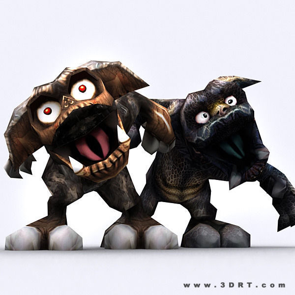 3DRT - Fantasy Gremlins Low-poly 3D model_3