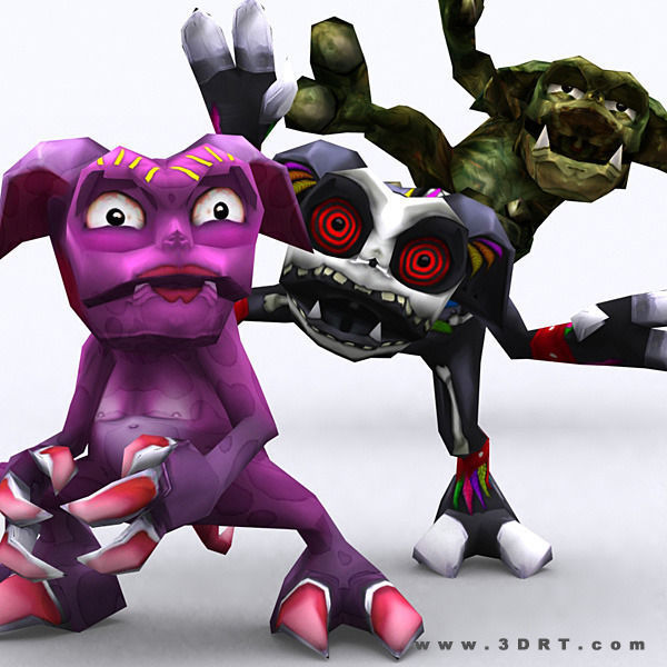 3DRT - Fantasy Gremlins Low-poly 3D model_6