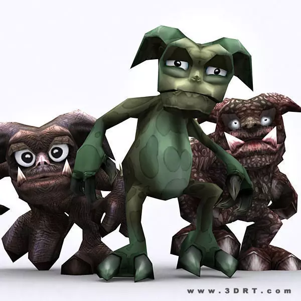 3DRT - Fantasy Gremlins Low-poly 3D model_0
