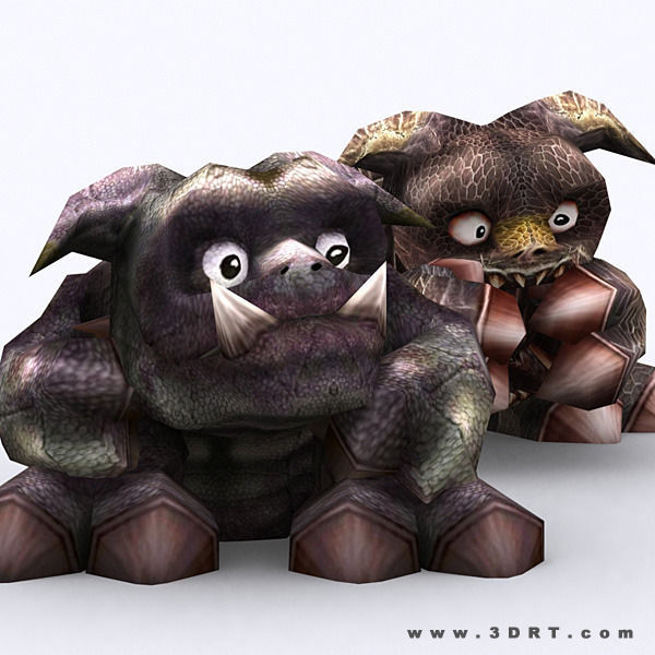 3DRT - Fantasy Gremlins Low-poly 3D model_12