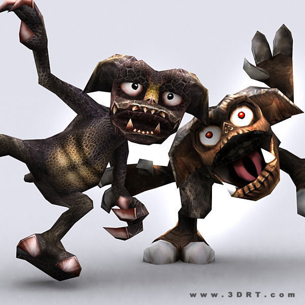 3DRT - Fantasy Gremlins Low-poly 3D model_4