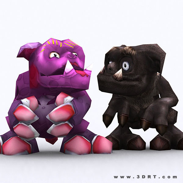 3DRT - Fantasy Gremlins Low-poly 3D model_9
