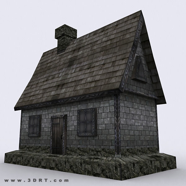 3DRT - Medieval Houses Pack  Low-poly 3D model_7