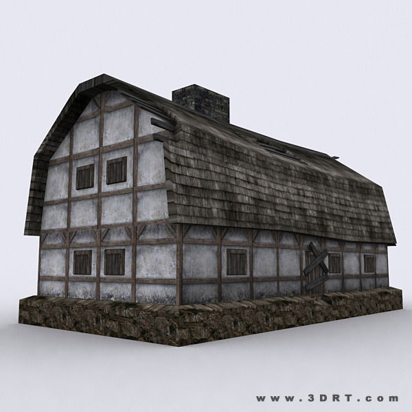 3DRT - Medieval Houses Pack  Low-poly 3D model_2