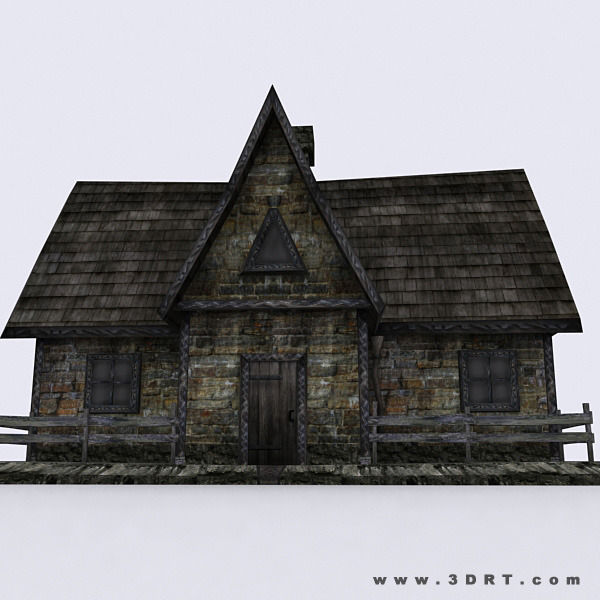3DRT - Medieval Houses Pack  Low-poly 3D model_16