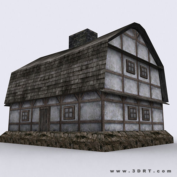 3DRT - Medieval Houses Pack  Low-poly 3D model_4