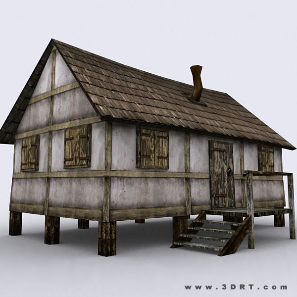 3DRT - Medieval Houses Pack  Low-poly 3D model_9