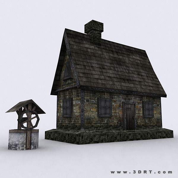 3DRT - Medieval Houses Pack  Low-poly 3D model_17