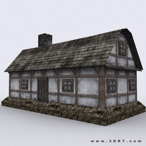 3DRT - Medieval Houses Pack  Low-poly 3D model_6