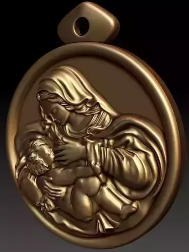 Madonna pendant 3D print model