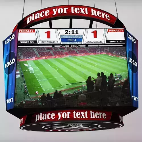 Jumbotron scoreboard hexagon 3D model