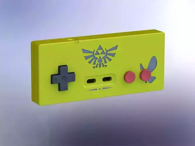 Printable Zelda-style NES controller Free 3D print model