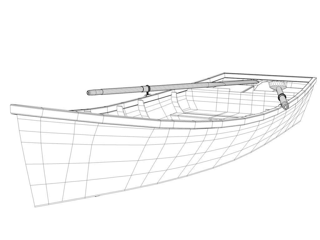Barton skiff Free 3D model_9