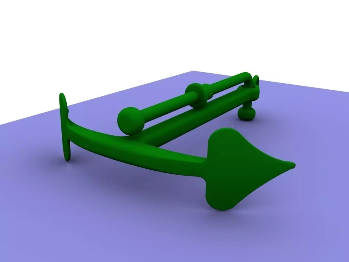 light anchor folded 3D model_0