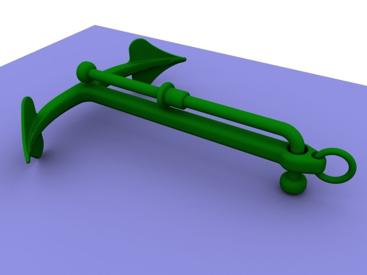 light anchor folded 3D model_2