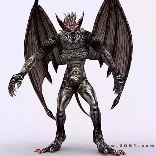 3DRT - Gargoyle Monster Low-poly 3D model