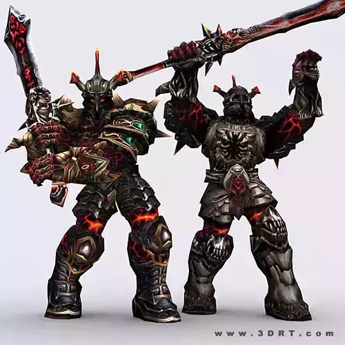 3DRT - Dark Knights Low-poly 3D model
