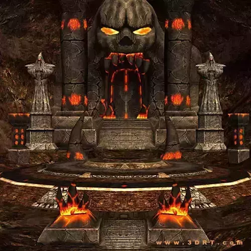 3DRT - Molten Chasm Dungeon  Low-poly 3D model