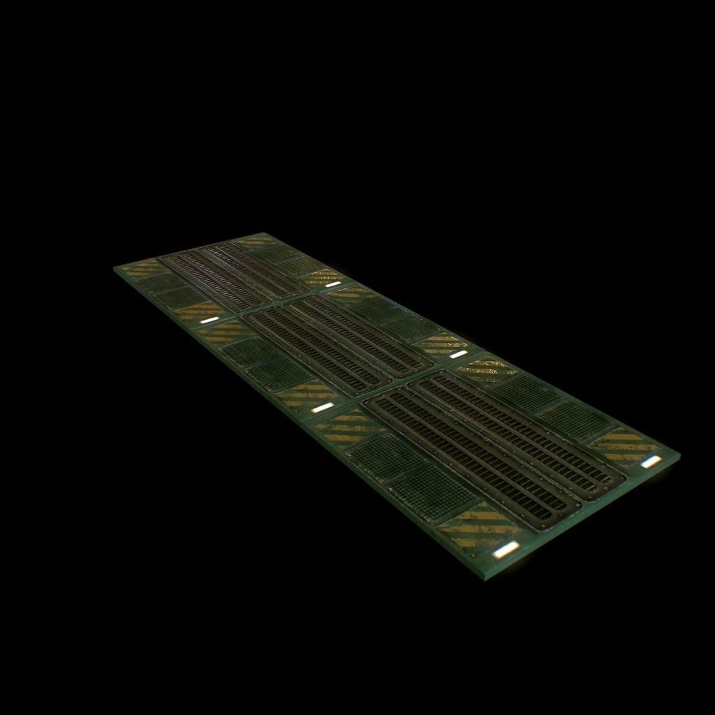 Sci-Fi Floor-panel Low-poly 3D model_6