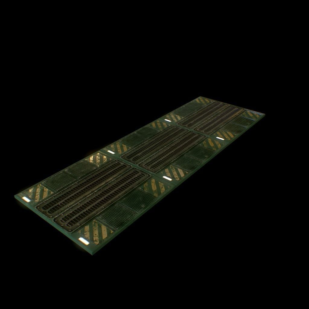 Sci-Fi Floor-panel Low-poly 3D model_5