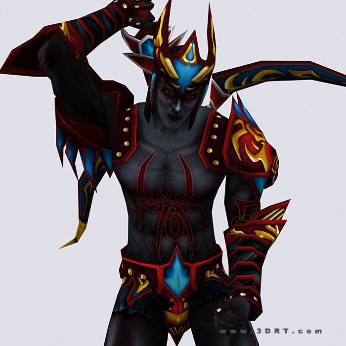 3DRT - Battlerage Elf Rangers Low-poly 3D model_4