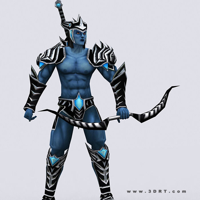 3DRT - Battlerage Elf Rangers Low-poly 3D model_15