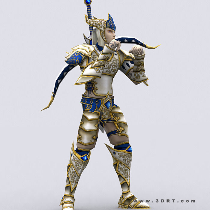3DRT - Battlerage Elf Rangers Low-poly 3D model_14