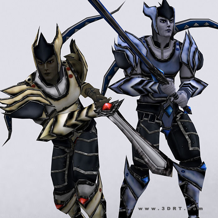 3DRT - Battlerage Elf Rangers Low-poly 3D model_8