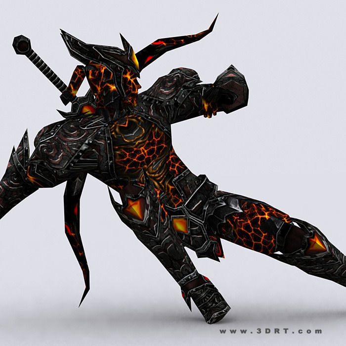 3DRT - Battlerage Elf Rangers Low-poly 3D model_16