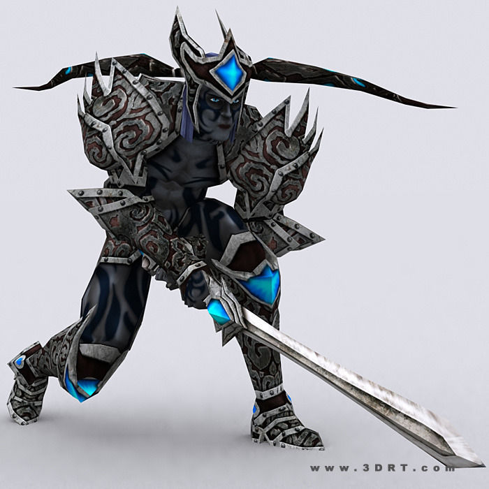 3DRT - Battlerage Elf Rangers Low-poly 3D model_12