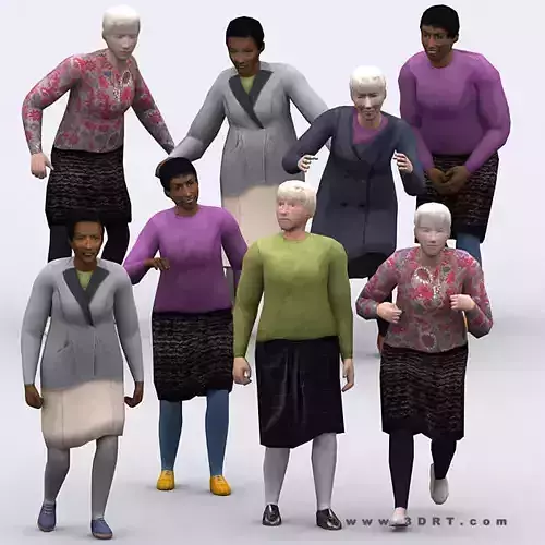 3DRT - Realpeople Seniors Low-poly 3D model