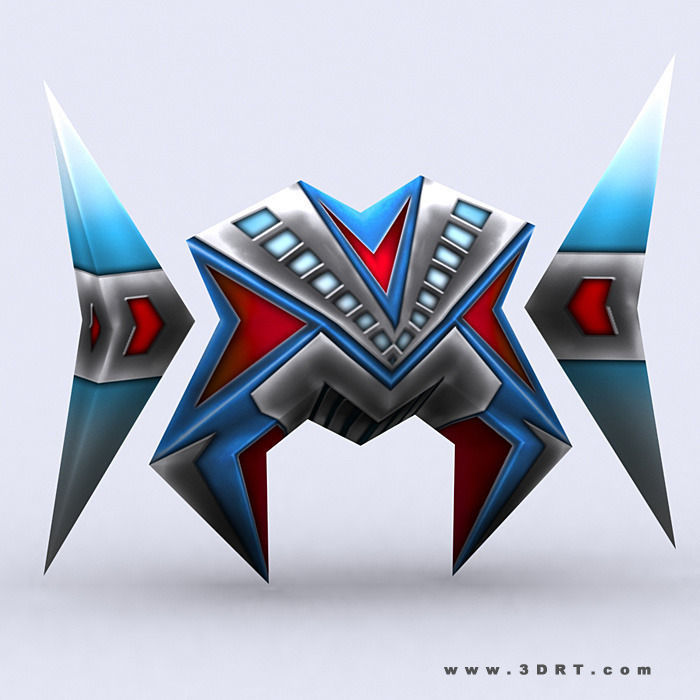 3DRT - Galaxian Space Invaders Low-poly 3D model_8