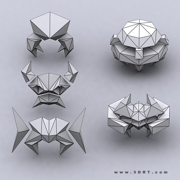 3DRT - Galaxian Space Invaders Low-poly 3D model_11