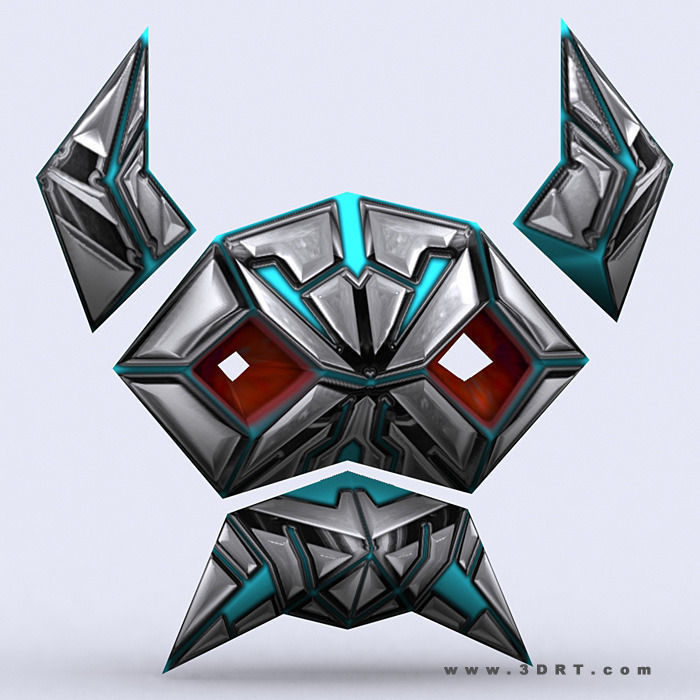 3DRT - Galaxian Space Invaders Low-poly 3D model_7