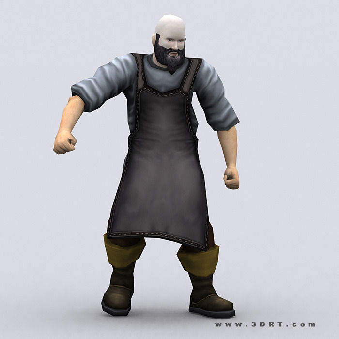 3DRT - Peasants Construction Kit Low-poly 3D model_24