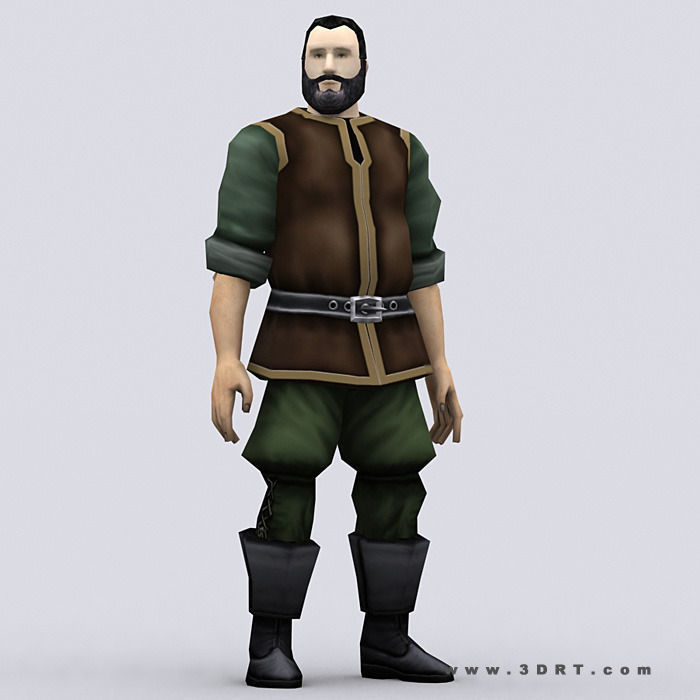 3DRT - Peasants Construction Kit Low-poly 3D model_20