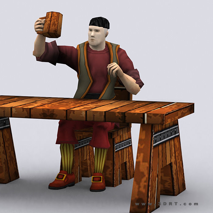 3DRT - Peasants Construction Kit Low-poly 3D model_17