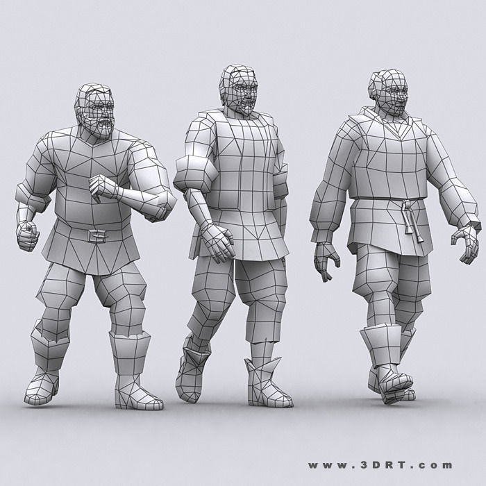 3DRT - Peasants Construction Kit Low-poly 3D model_30