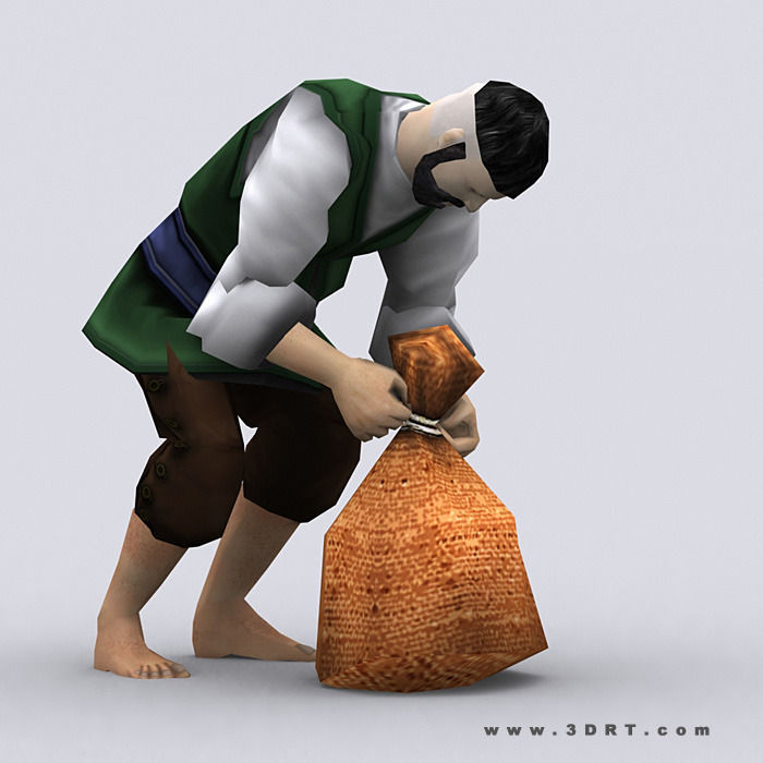 3DRT - Peasants Construction Kit Low-poly 3D model_12