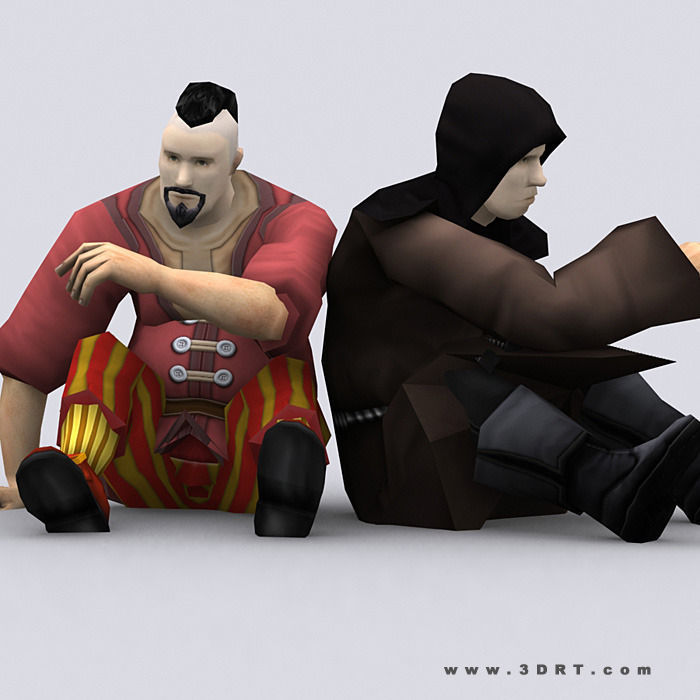 3DRT - Peasants Construction Kit Low-poly 3D model_4