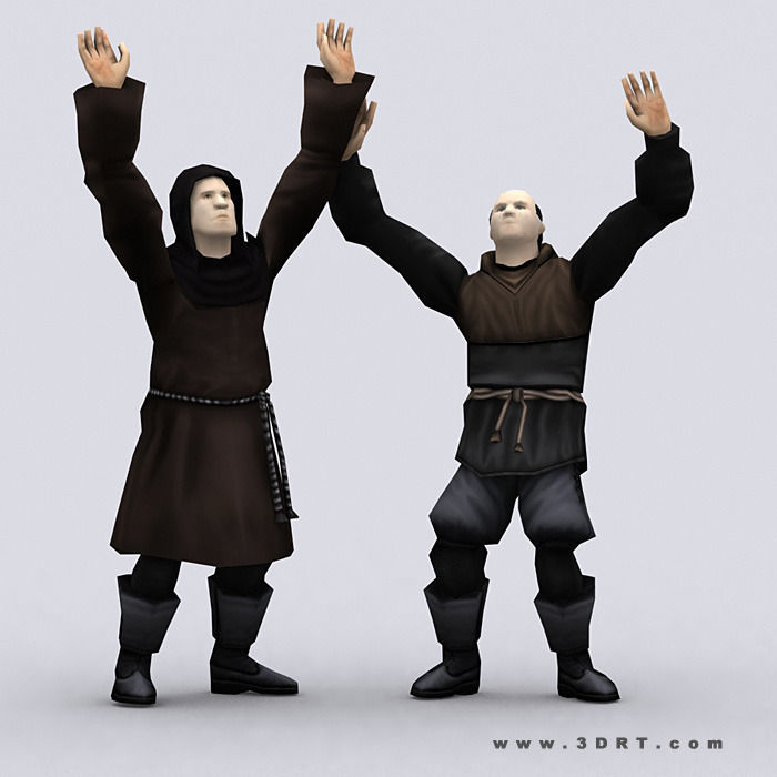 3DRT - Peasants Construction Kit Low-poly 3D model_10