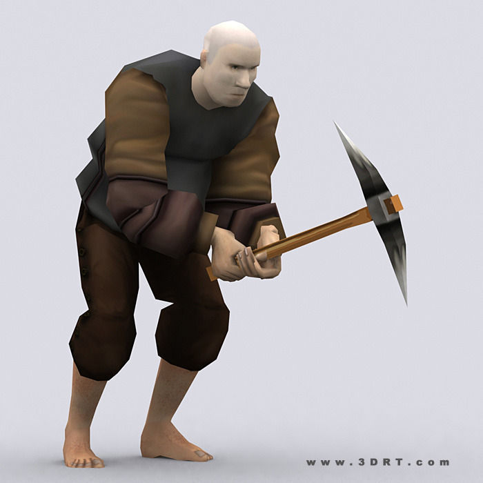 3DRT - Peasants Construction Kit Low-poly 3D model_14