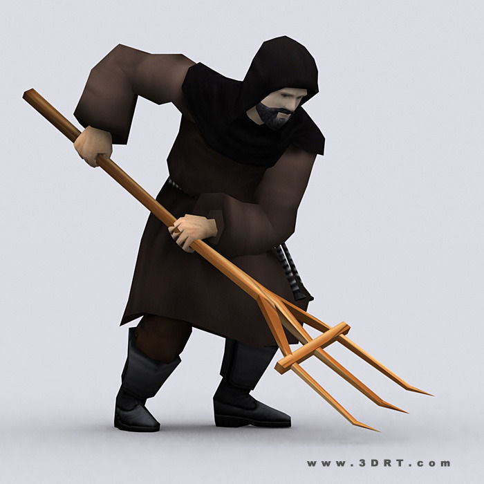 3DRT - Peasants Construction Kit Low-poly 3D model_8