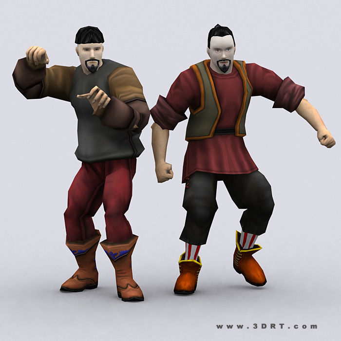 3DRT - Peasants Construction Kit Low-poly 3D model_3