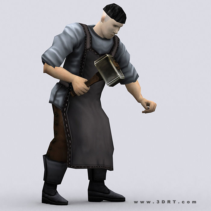 3DRT - Peasants Construction Kit Low-poly 3D model_11