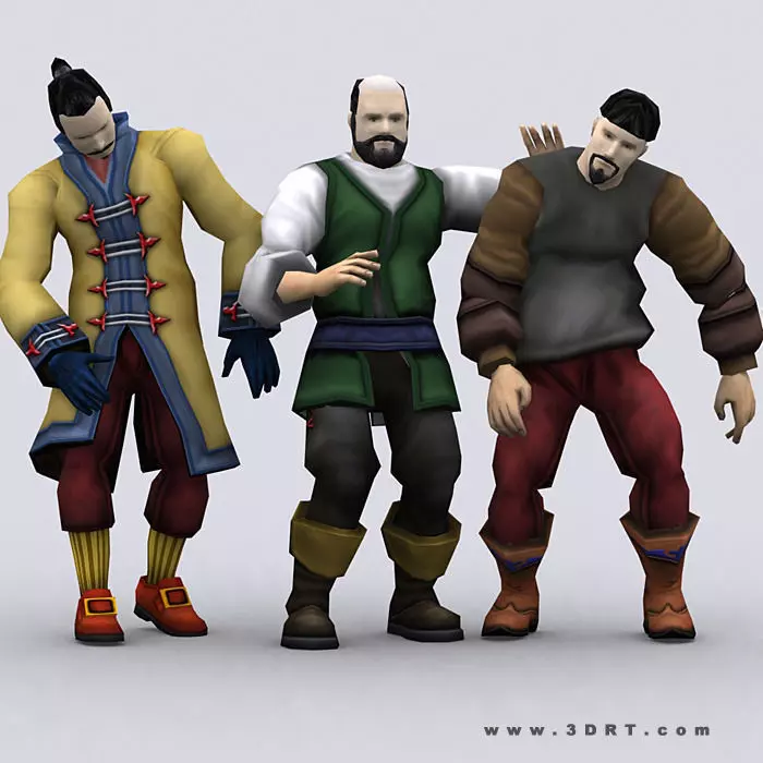 3DRT - Peasants Construction Kit Low-poly 3D model_0